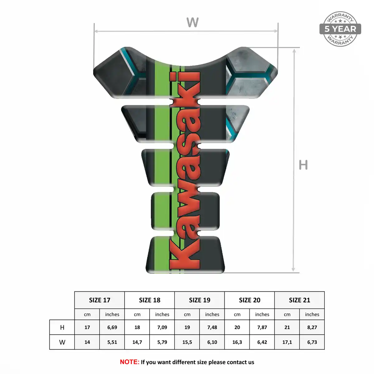 Kawasaki Tank Fuse Pad Motorbike Exclusive Series