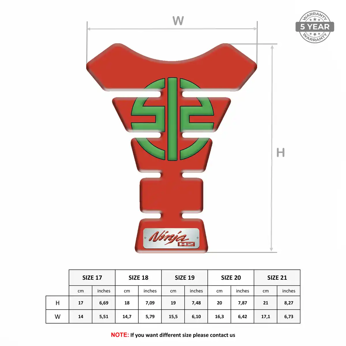 Kawasaki Tank Fuse Pad Motorbike Signature Grade