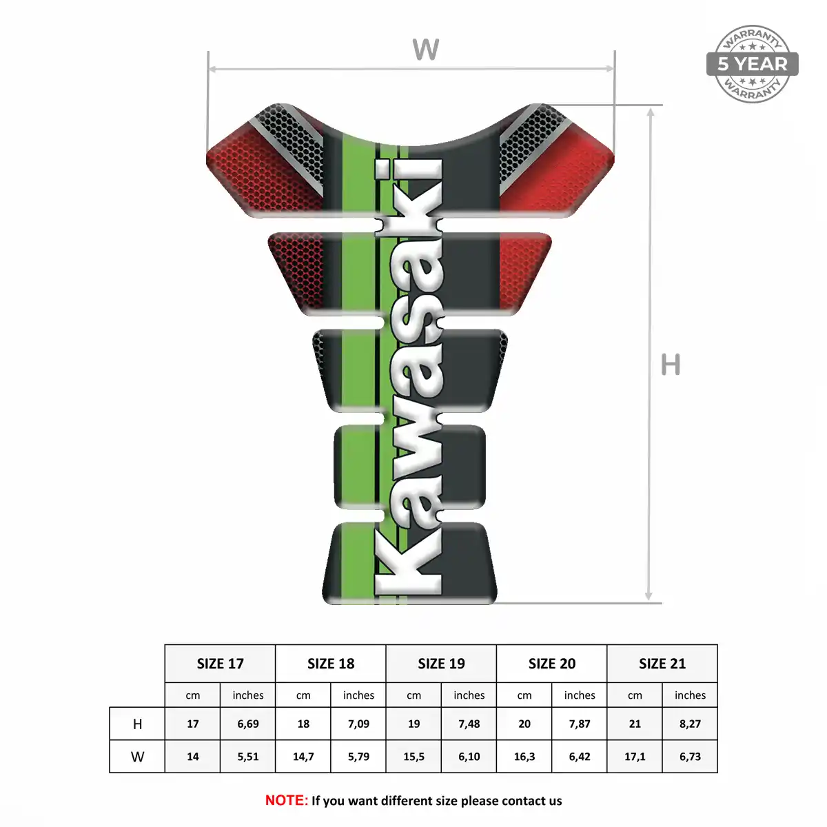 Kawasaki Tank Fuse Pad Motorcycle Noble Edition