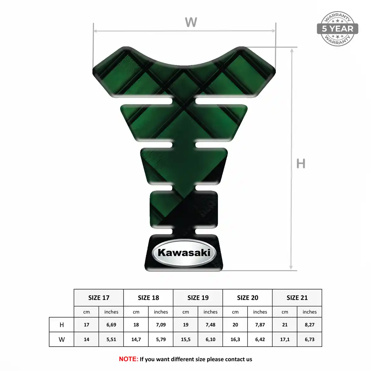 Kawasaki Tank Fuse Pads Motorbike Exclusive Series