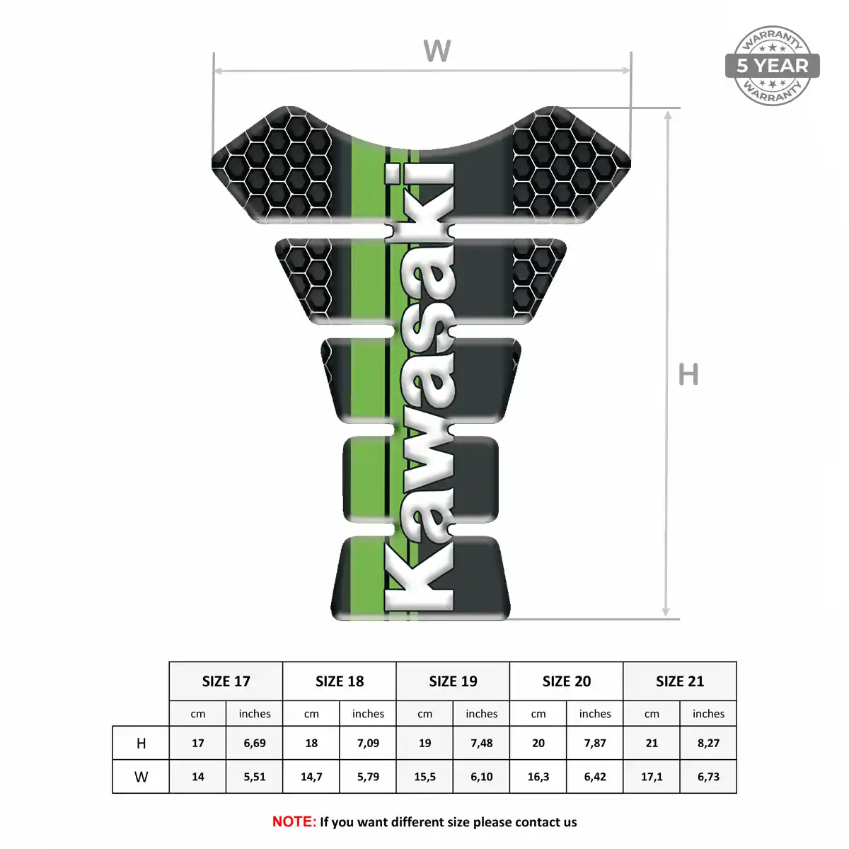 Kawasaki Tank Fuse Pads Motorcycle Deluxe Edition