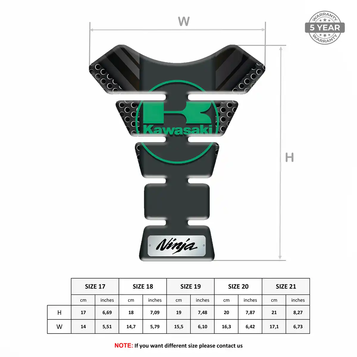 Kawasaki Tank Fuse Pads Motorcycle Elite Edition