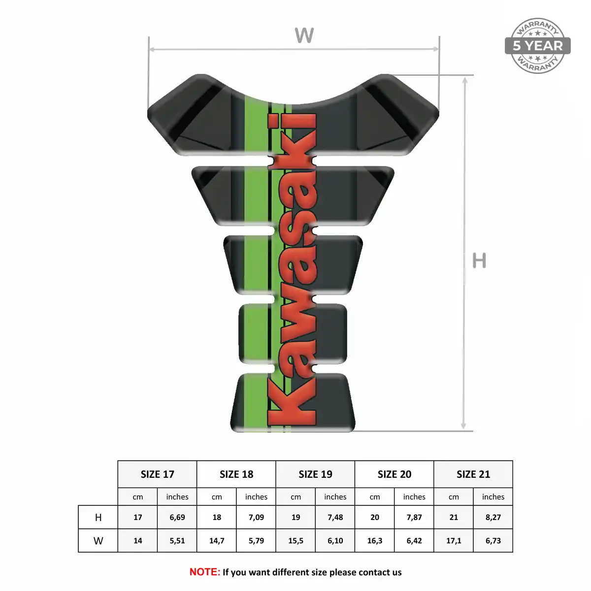 Kawasaki Tank Fuse Pads Motorcycle Refined Design