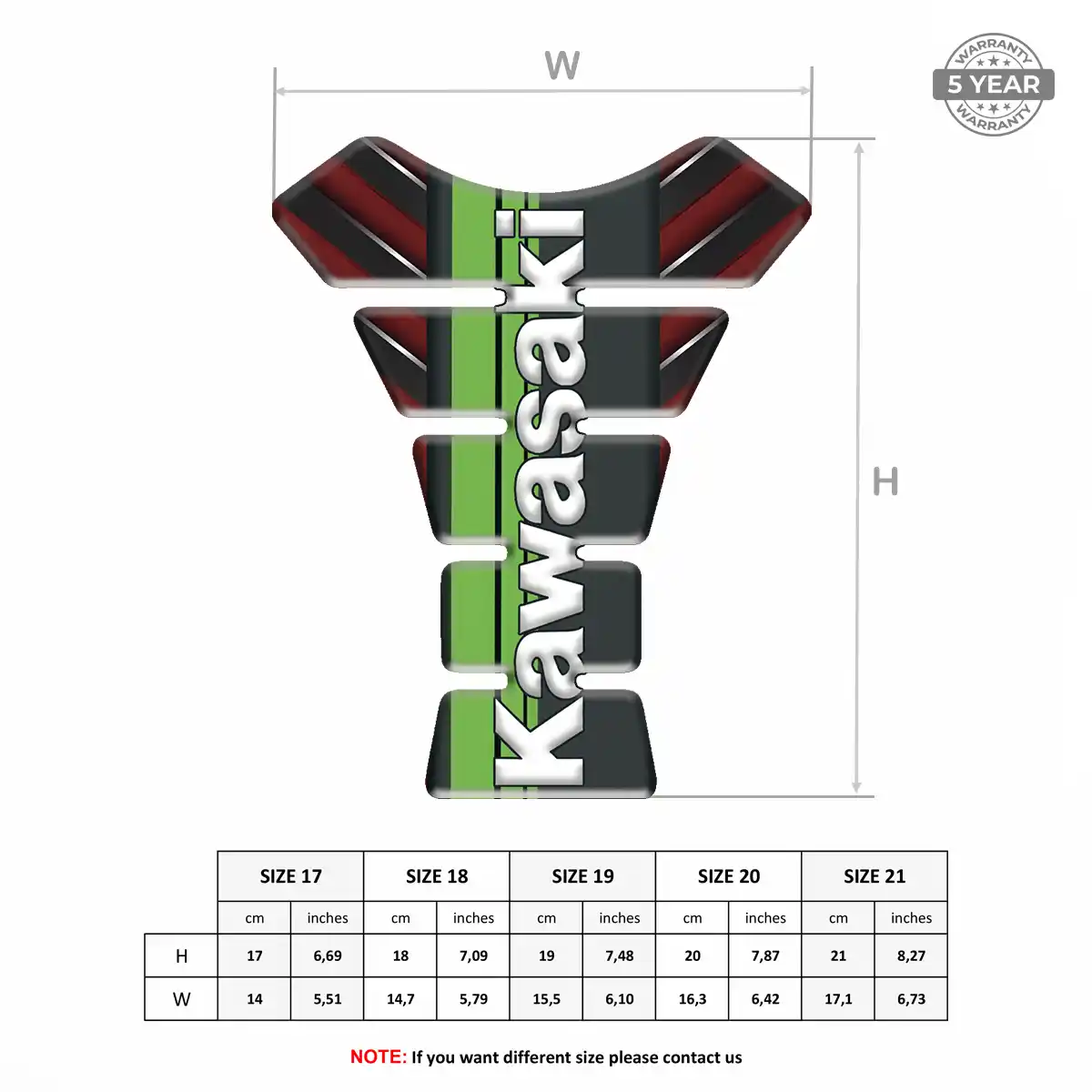 Kawasaki Tank Fuse Pads Motorcycle Superior Craft