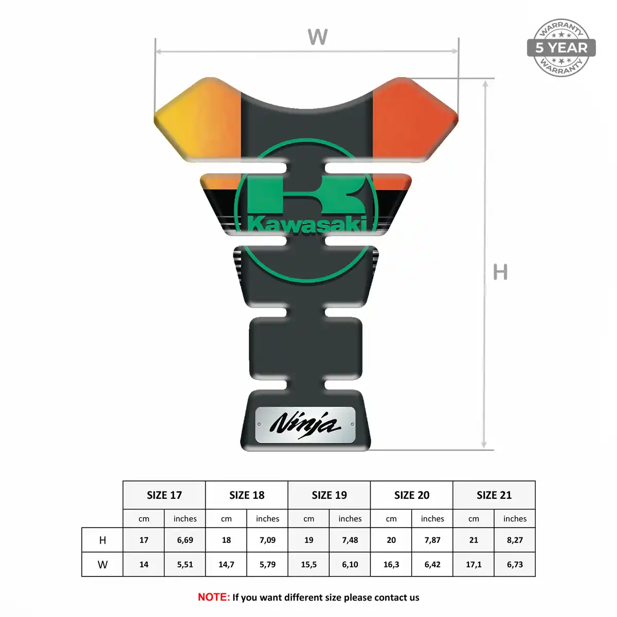 Kawasaki Tank Fuse Protector Motorbike Elite Finish