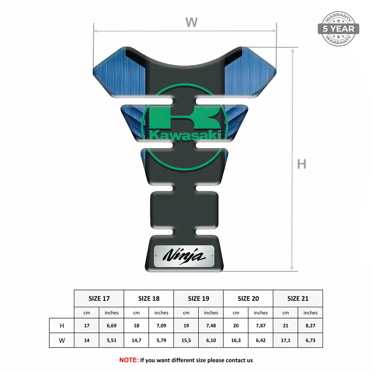 Kawasaki Tank Fuse Protector Motorbike Prime Quality