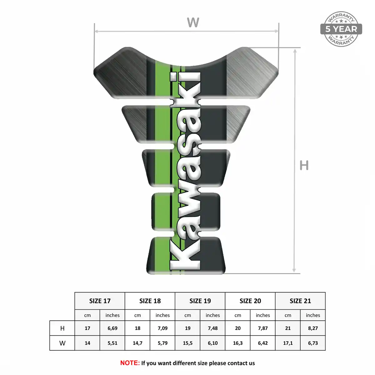 Kawasaki Tank Fuse Protector Motorbike Refined Design