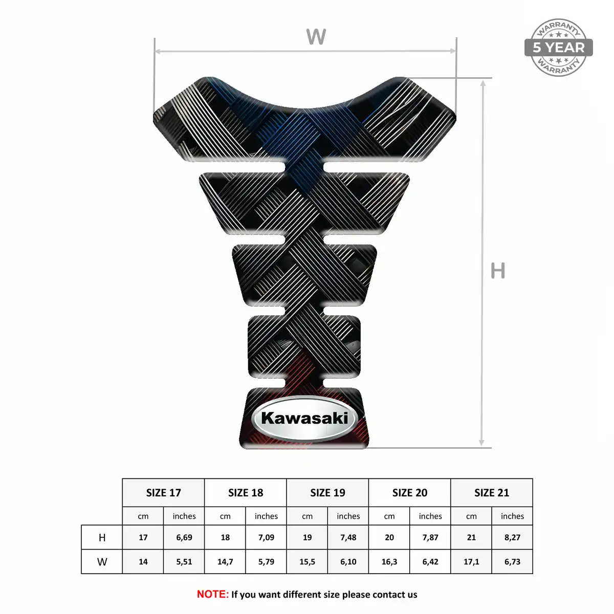 Kawasaki Tank Fuse Protector Motorbike Signature Grade