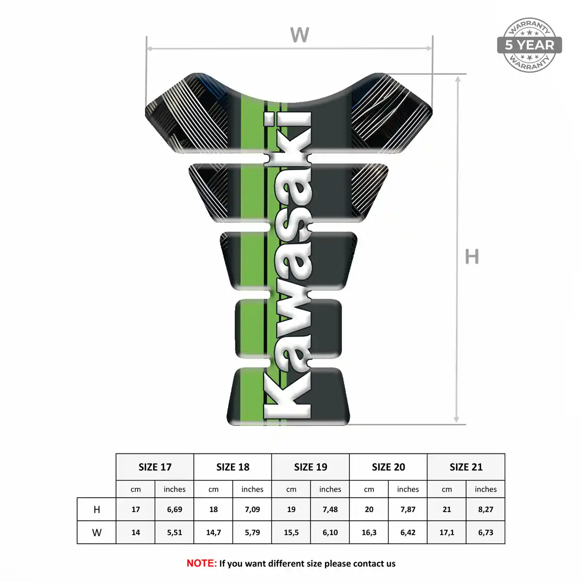 Kawasaki Tank Fuse Protector Motorcycle Deluxe Edition