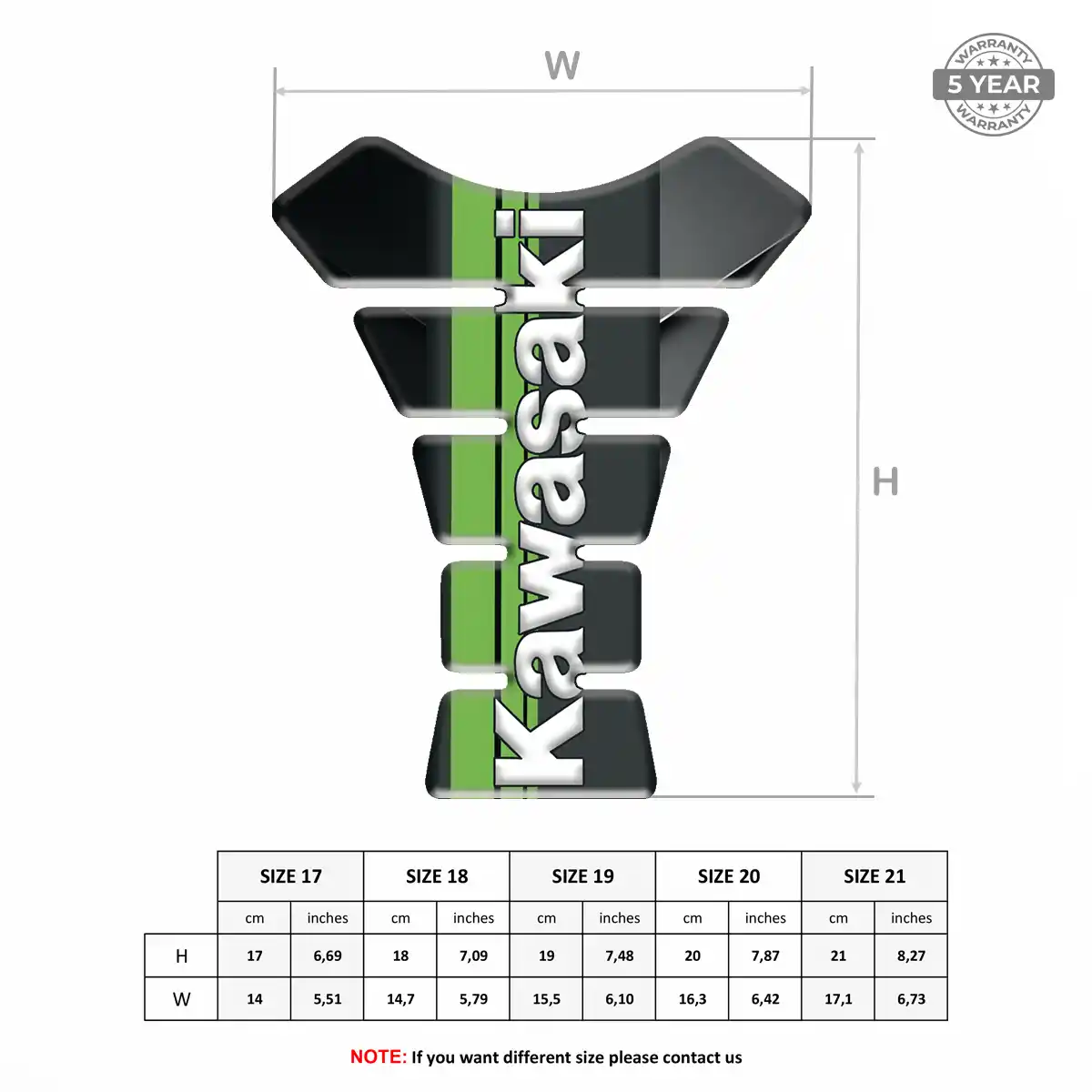 Kawasaki Tank Fuse Protector Motorcycle Prestige Line