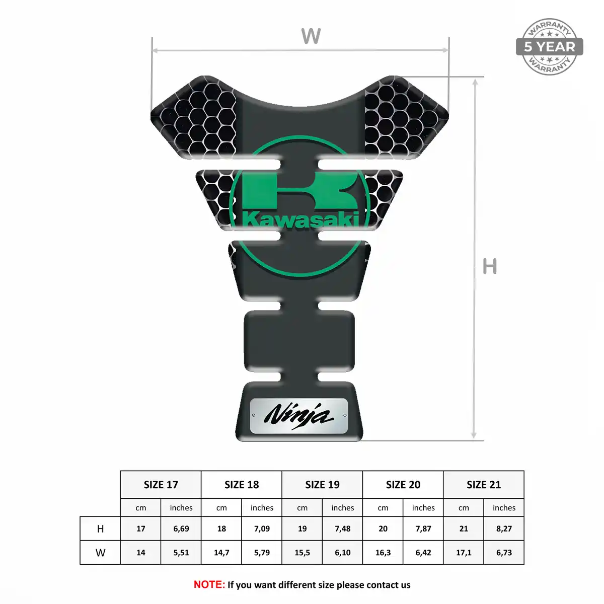 Kawasaki Tank Fuse Protector Signature Grade