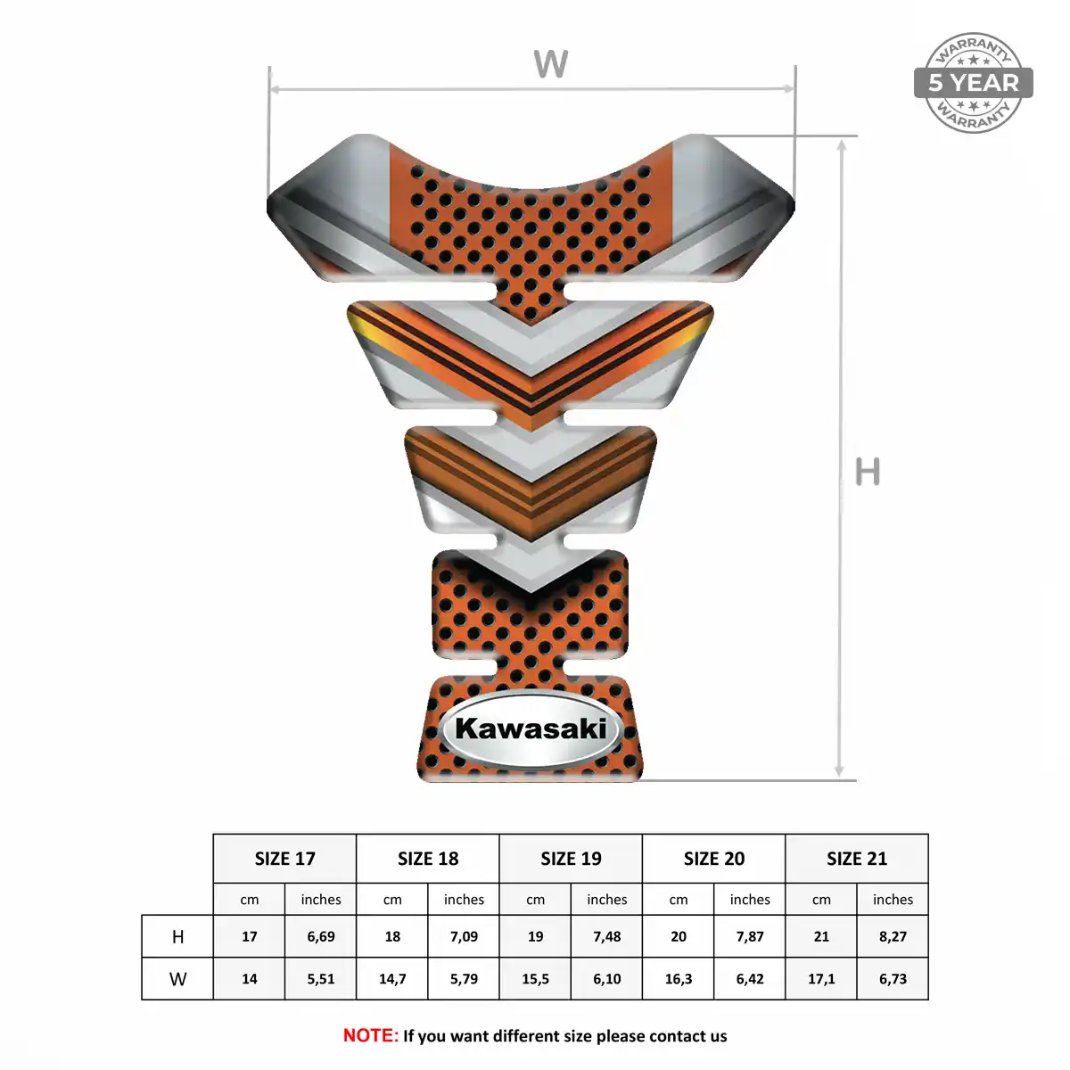 Kawasaki Tank Grip Pad Prestige Line