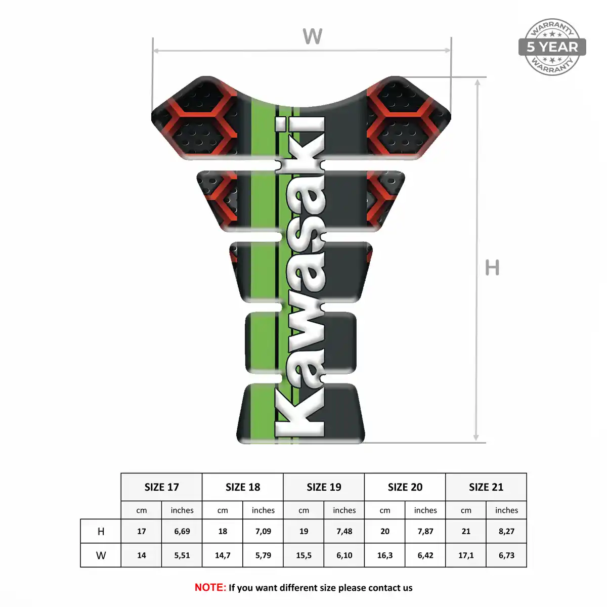 Kawasaki Tank Guard Fuse Motorbike Deluxe Edition
