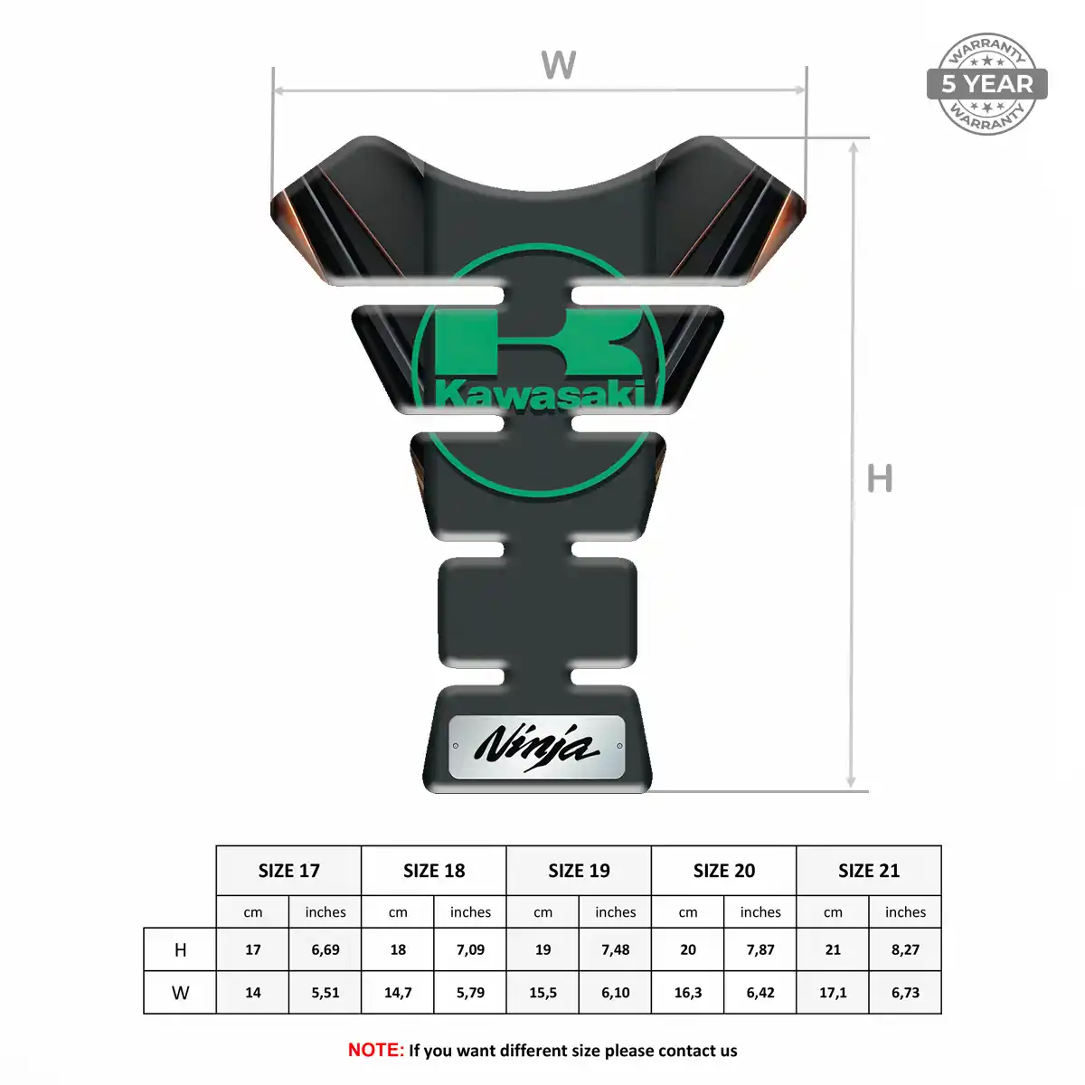 Kawasaki Tank Guard Fuse Motorbike Elite Edition