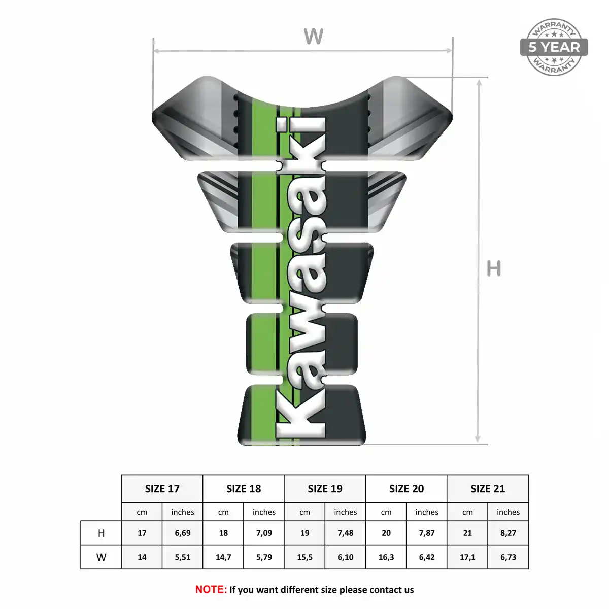 Kawasaki Tank Guard Fuse Motorbike Prestige Line