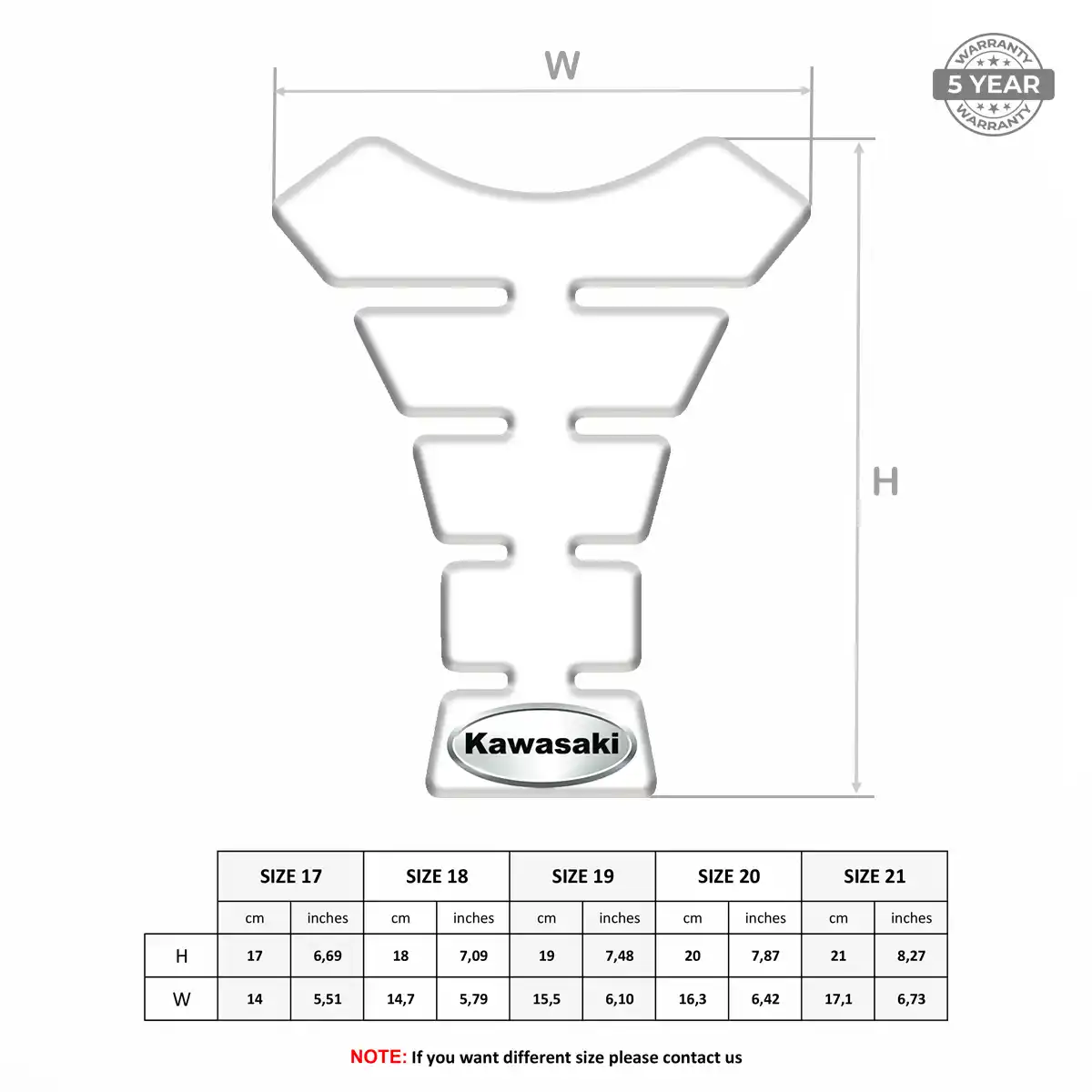Kawasaki Tank Guard Fuse Motorbike Signature Grade