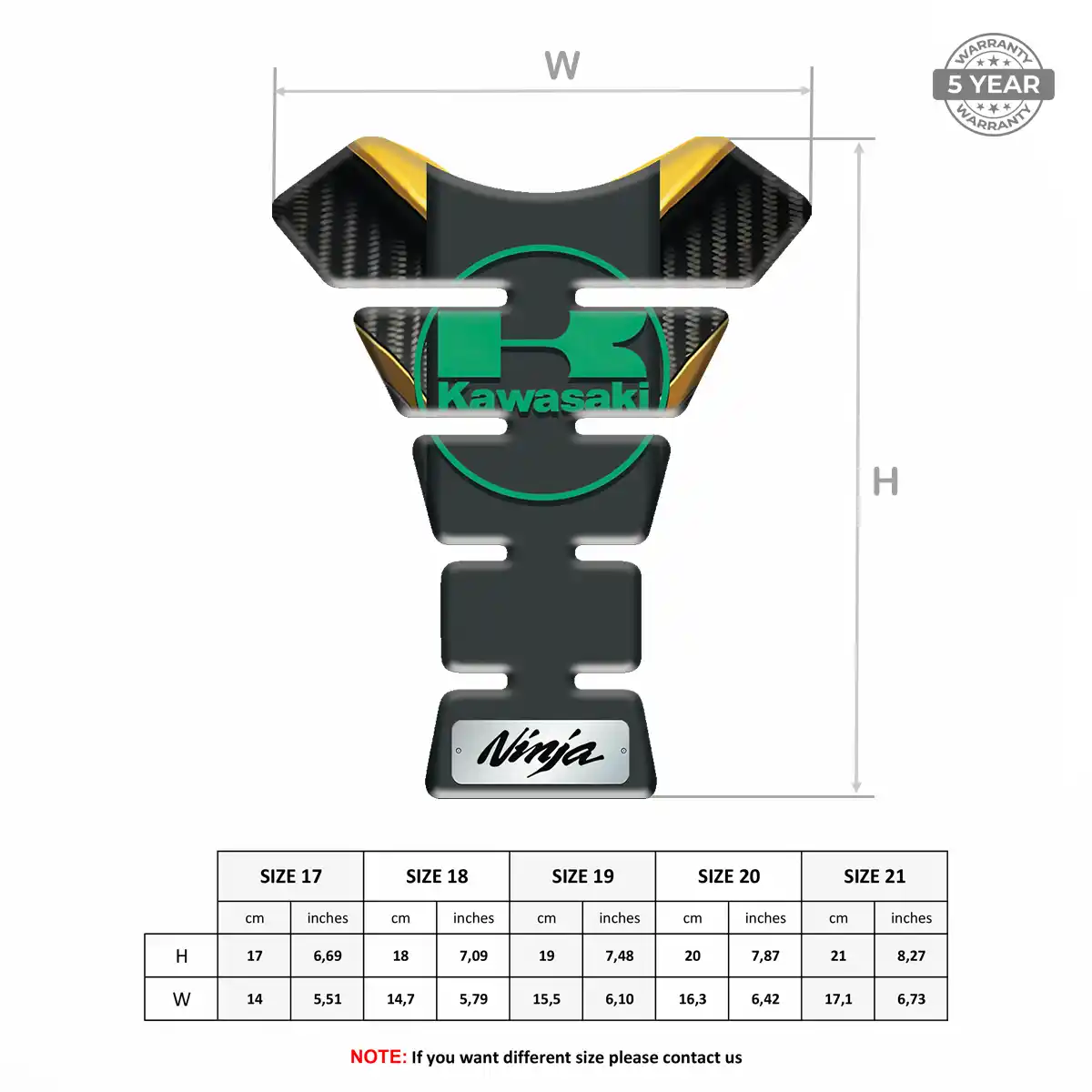 Kawasaki Tank Guard Motorbike Prime Quality
