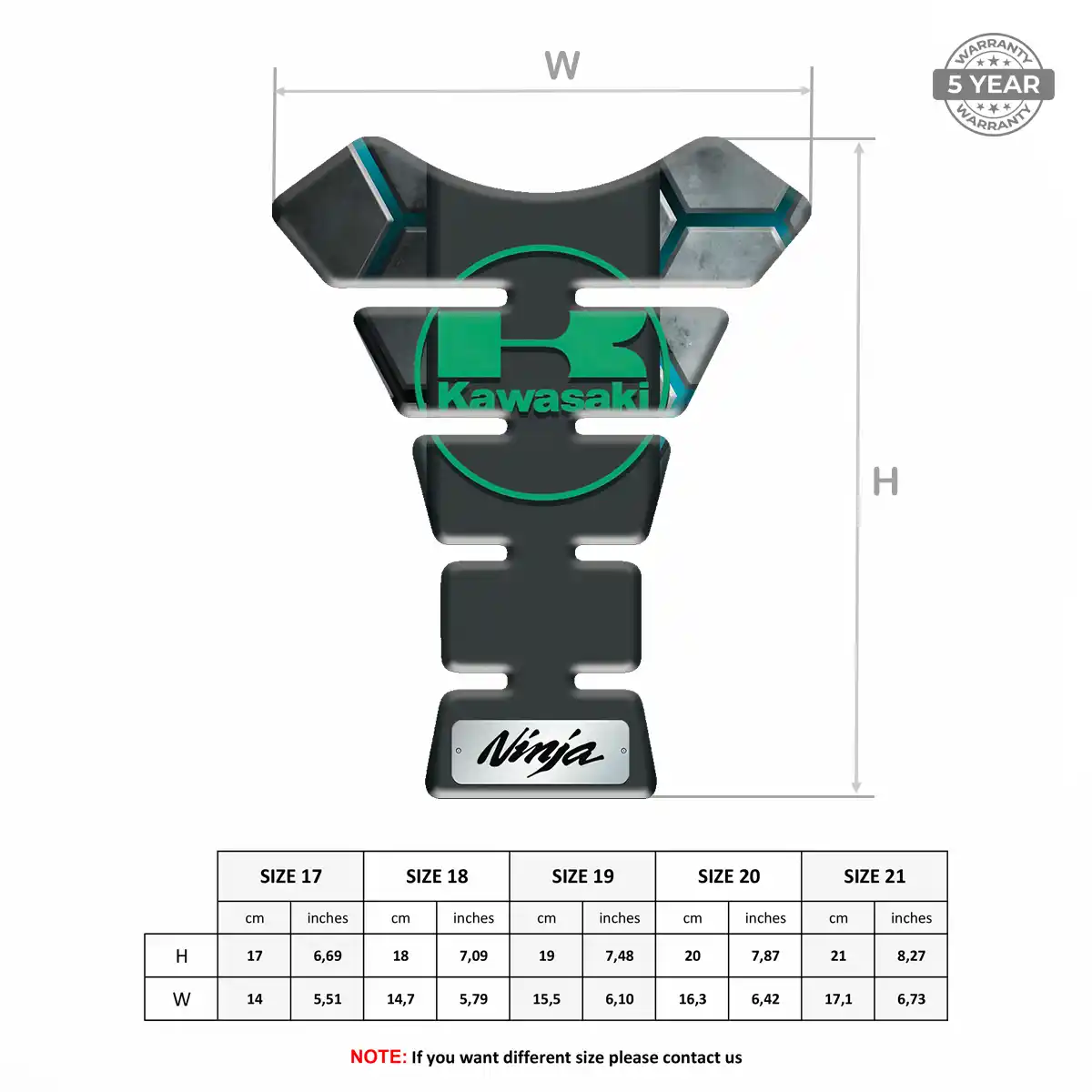 Kawasaki Tank Guard Motorcycle Prime Quality