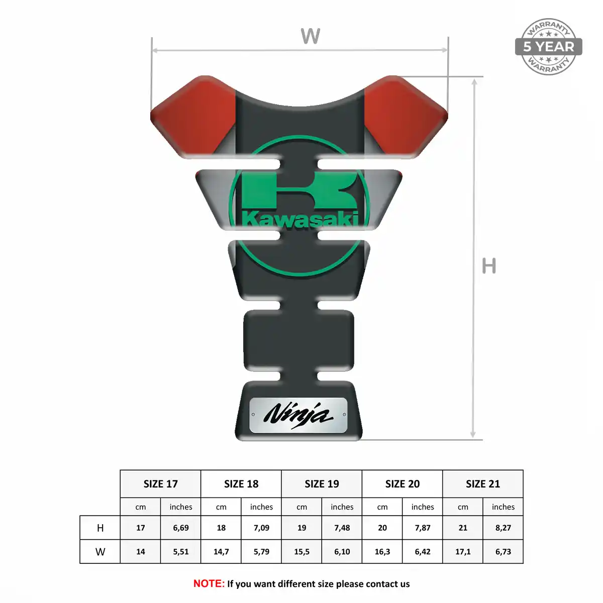 Kawasaki Tank Guard Motorcycle Refined Design