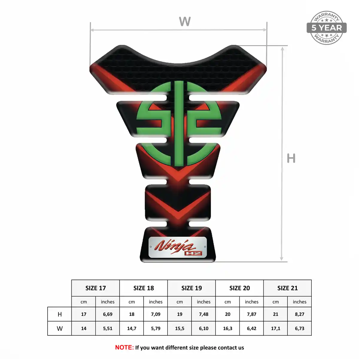 Kawasaki Tank Guard Motorcycle Signature Grade