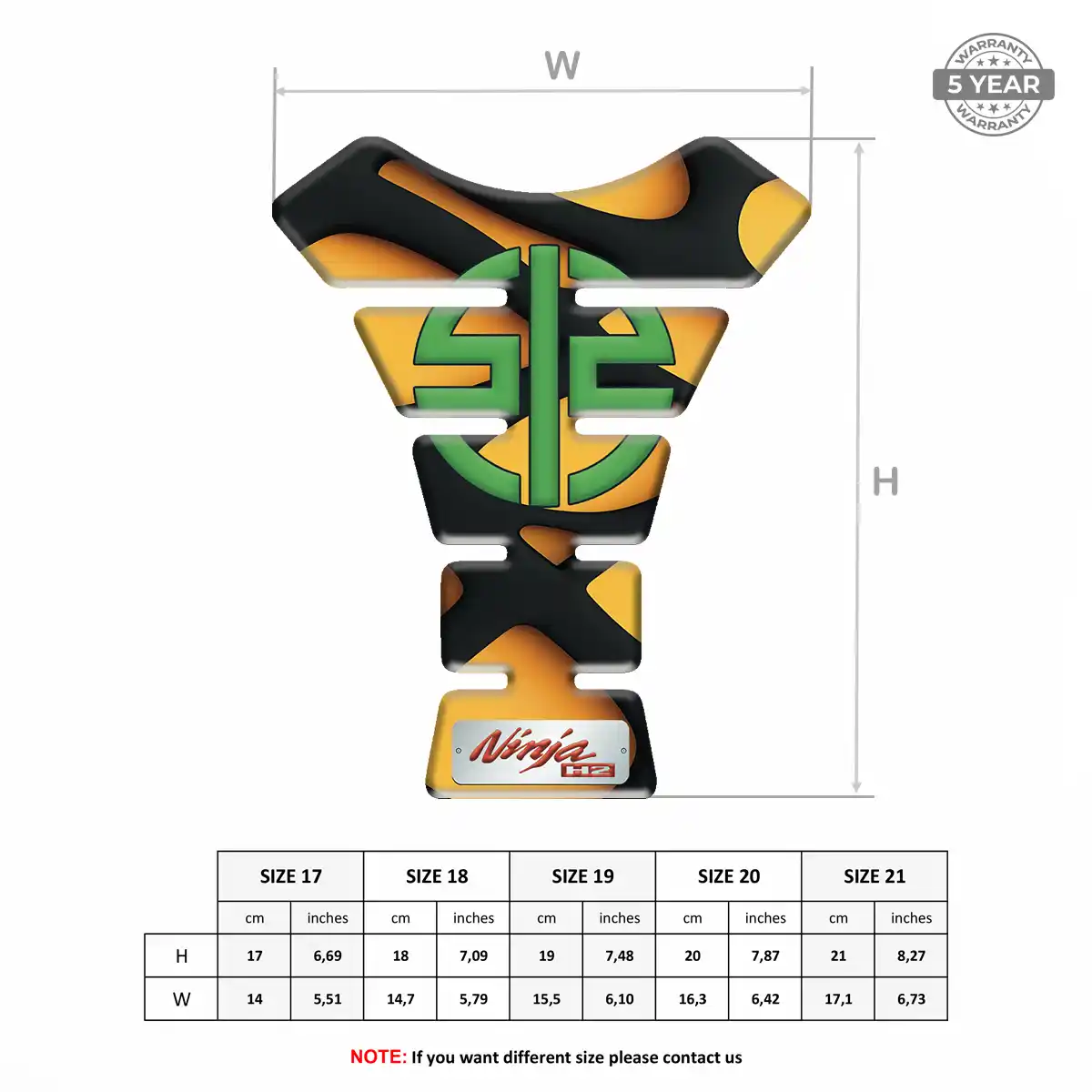 Kawasaki Tank Guard Pad Elite Finish