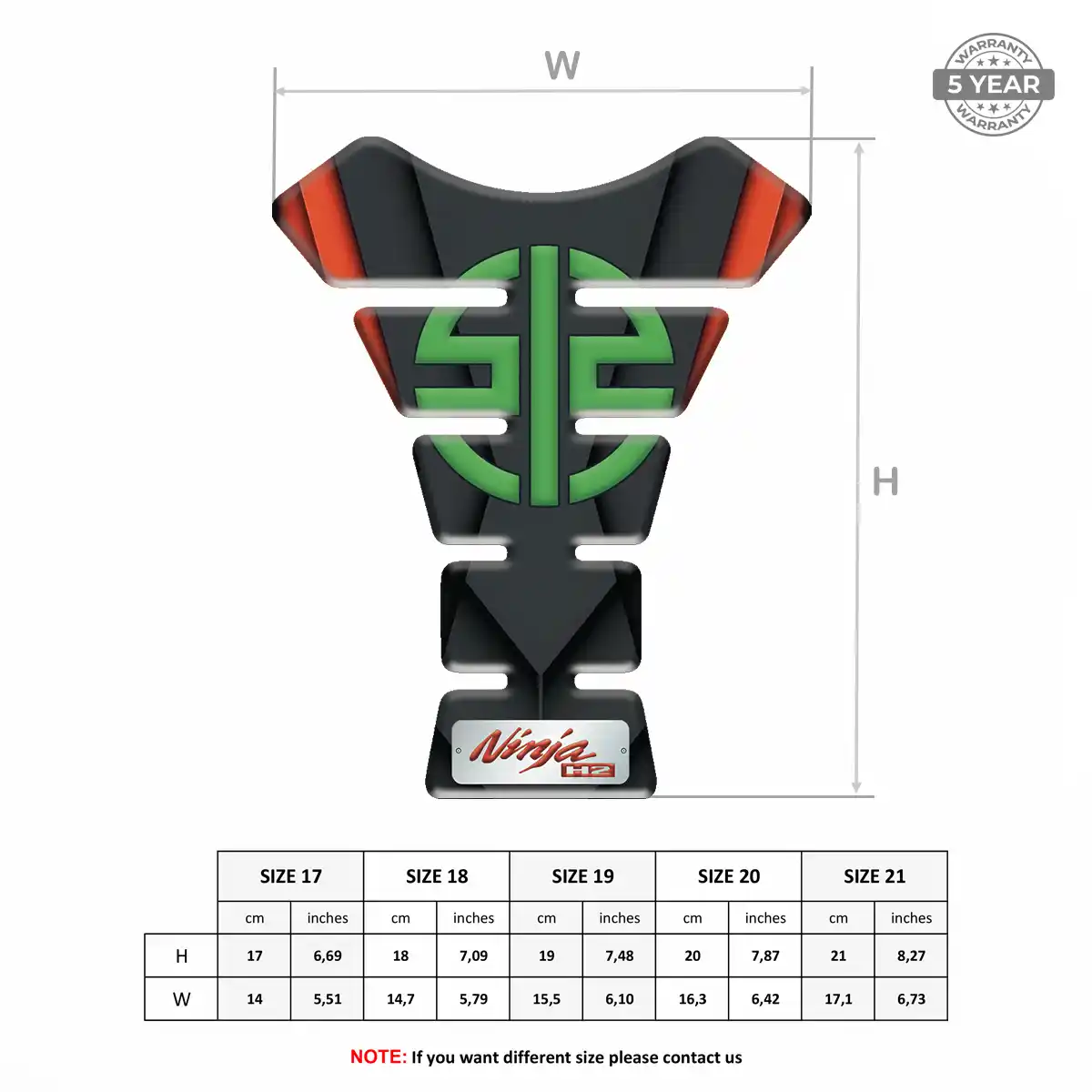 Kawasaki Tank Guard Pad Motorbike Deluxe Edition