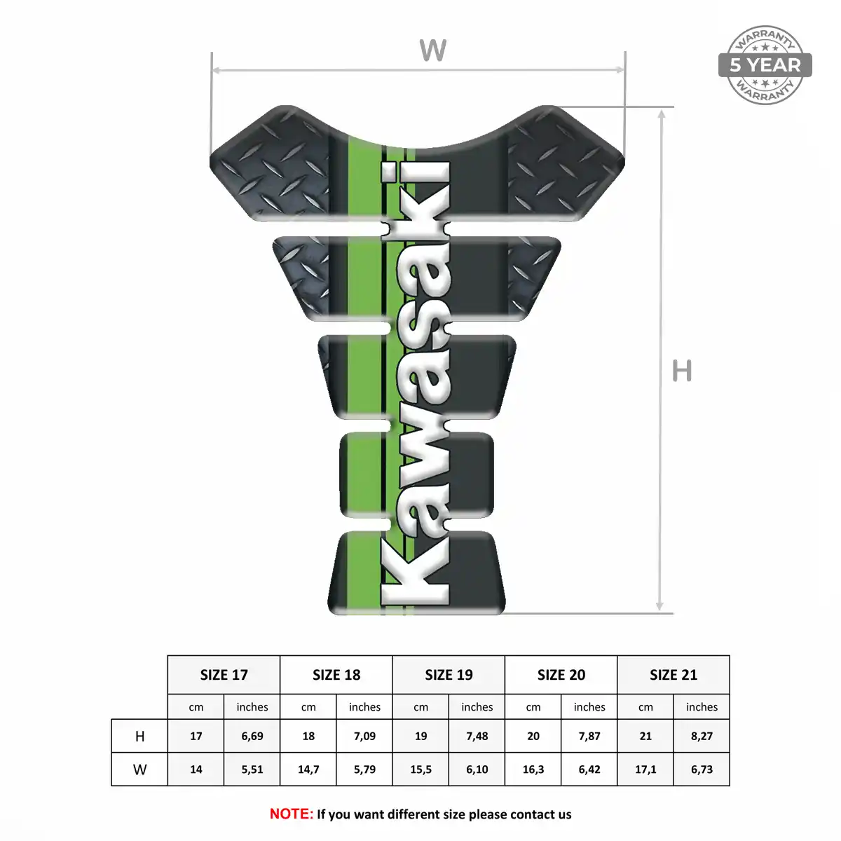 Kawasaki Tank Guard Pad Motorcycle Prestige Line