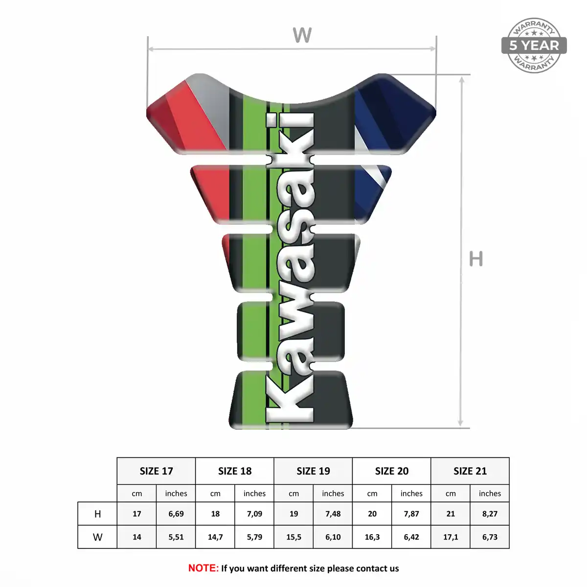 Kawasaki Tank Guard Pad Noble Edition