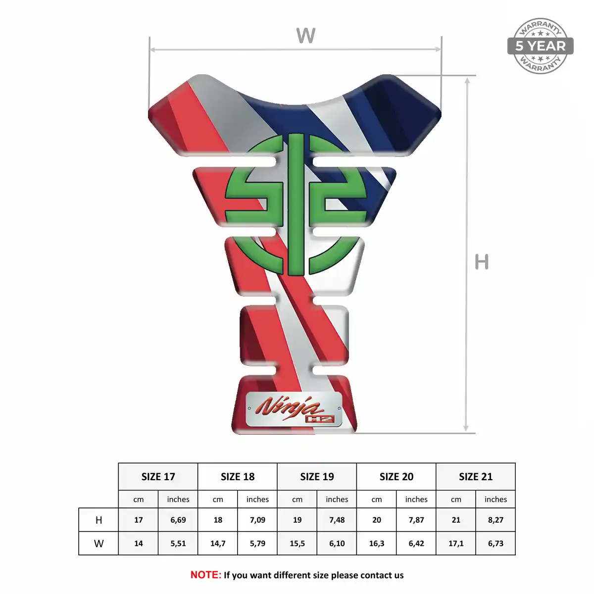 Kawasaki Tank Guard Pad Opulent Line