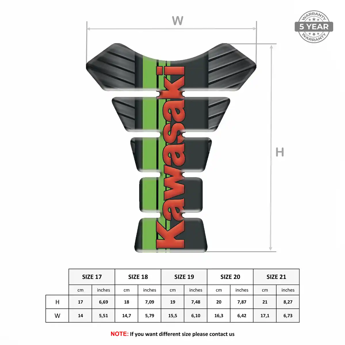 Kawasaki Tank Guard Pad Signature Grade