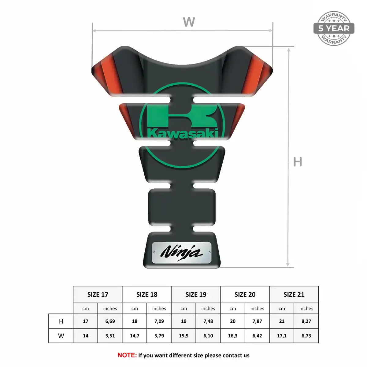 Kawasaki Tank Guard Pad Superior Craft