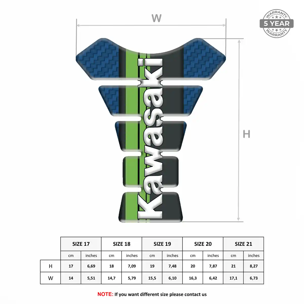 Kawasaki Tank Guard Pads Motorbike Exclusive Series