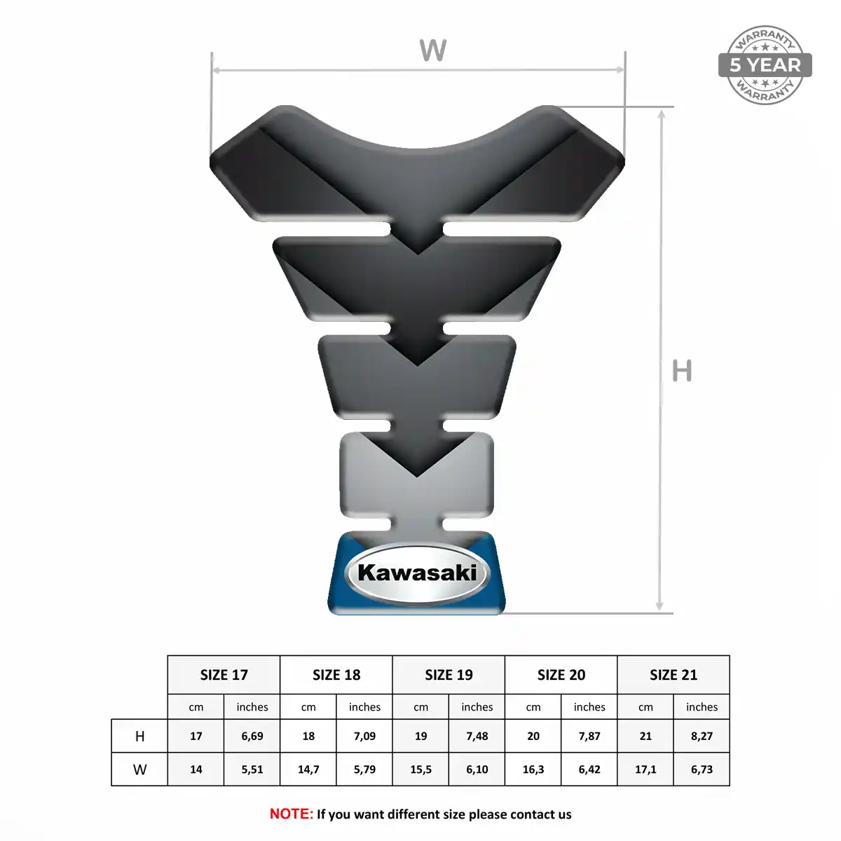 Kawasaki Tank Guard Pads Noble Edition