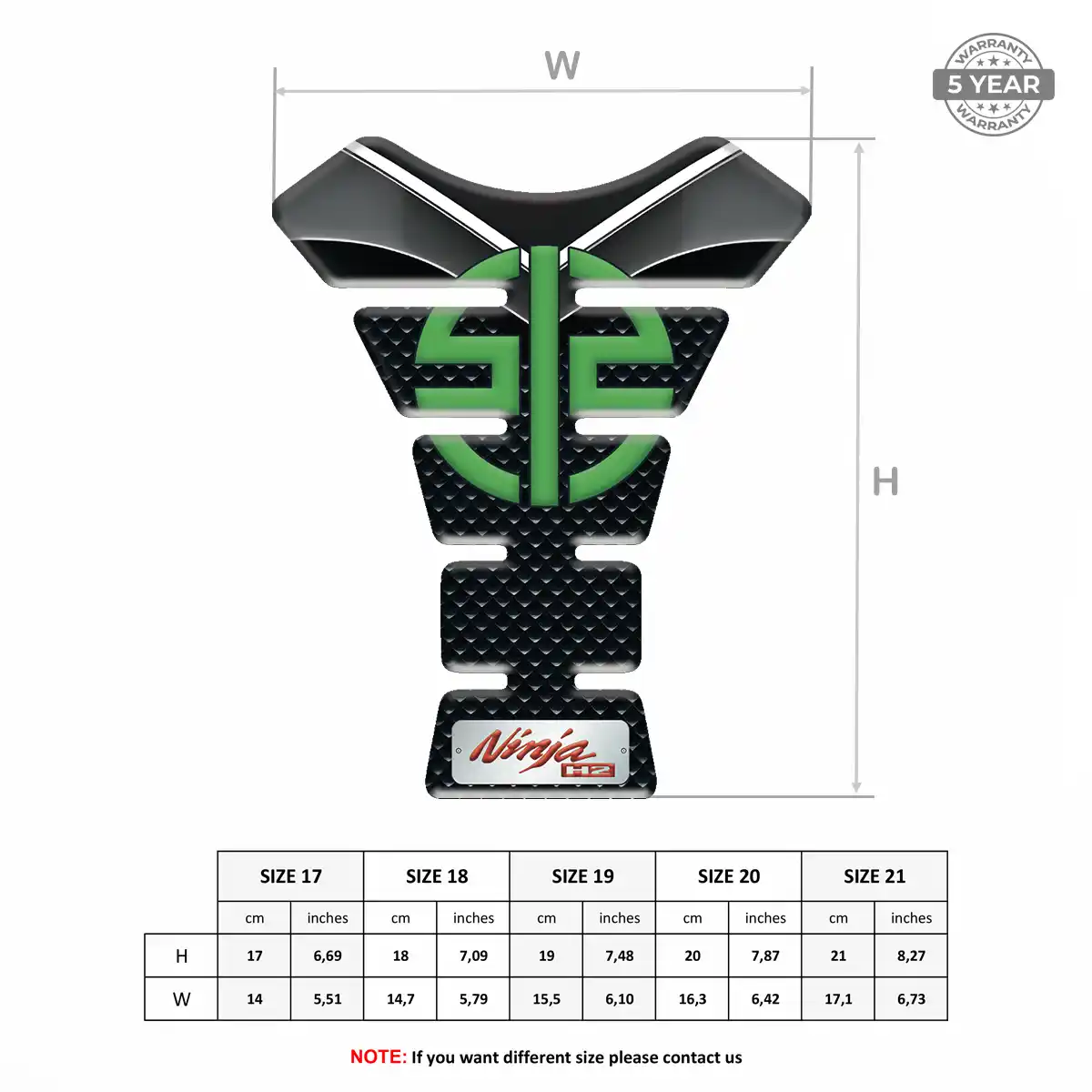 Kawasaki Tank Guard Pads Refined Design