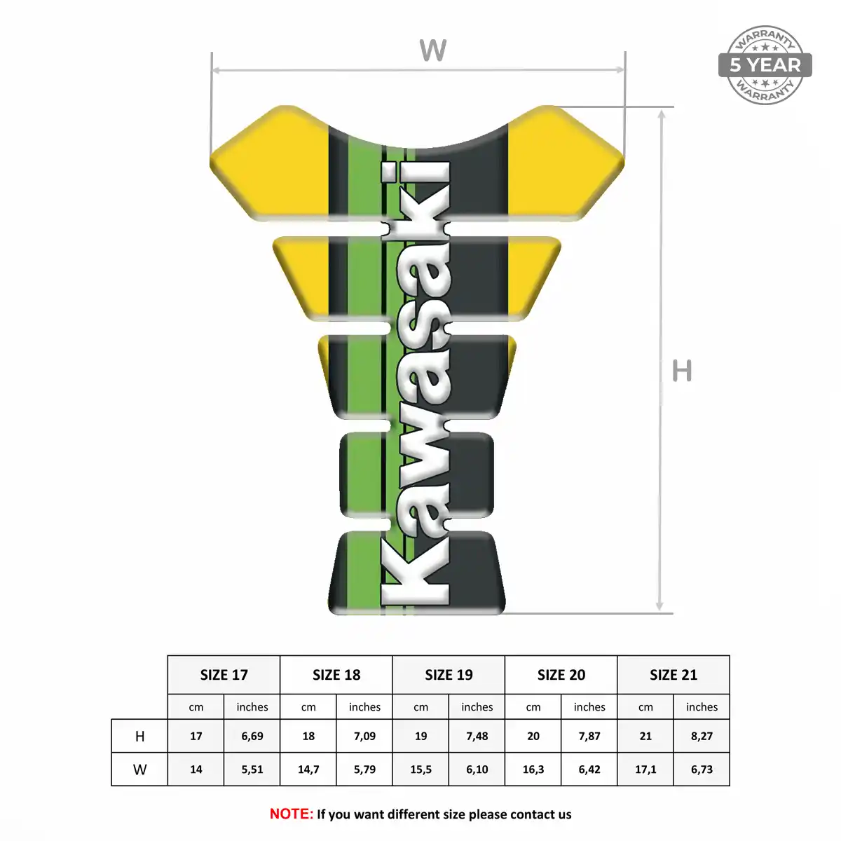 Kawasaki Tank Guard Pads Signature Grade