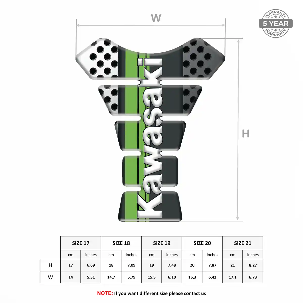 Kawasaki Tank Guard Protector Motorbike Noble Edition