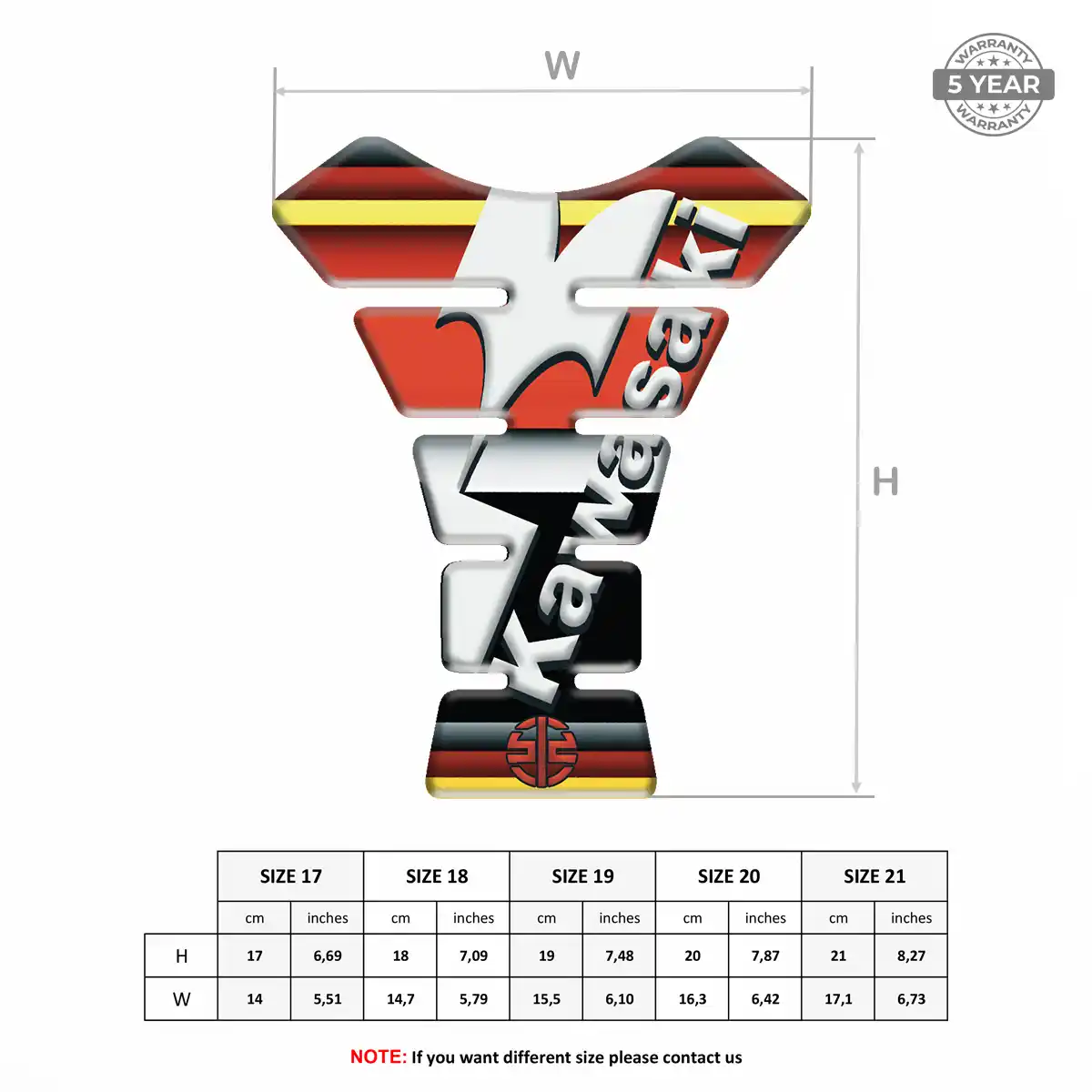 Kawasaki Tank Guard Protector Motorbike Refined Design