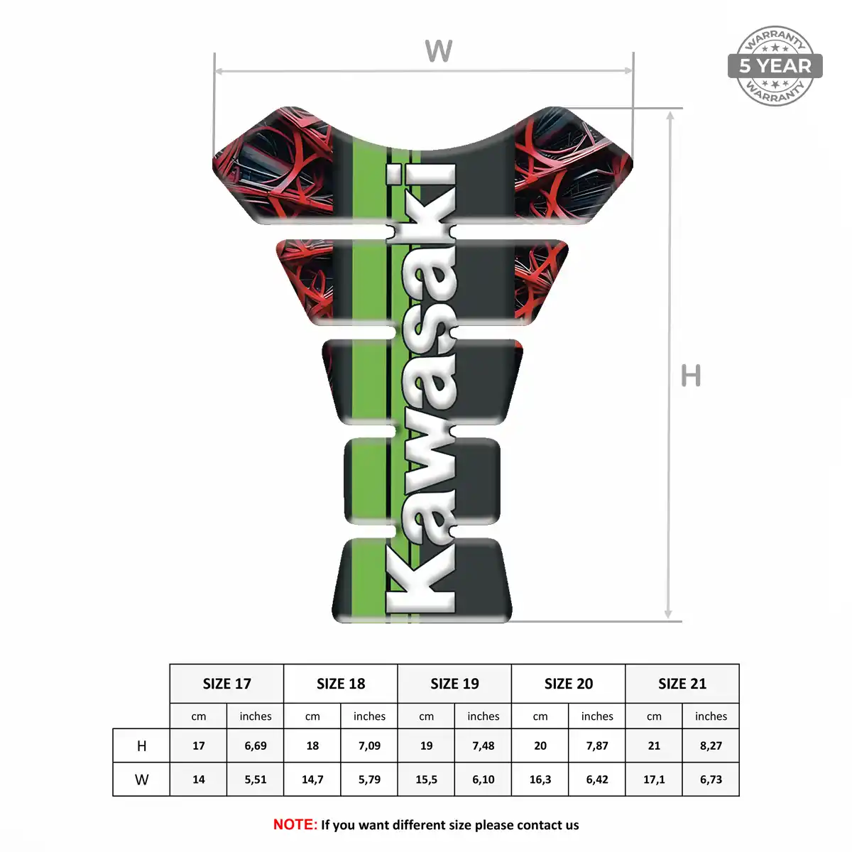 Kawasaki Tank Guard Protector Motorcycle Elite Edition