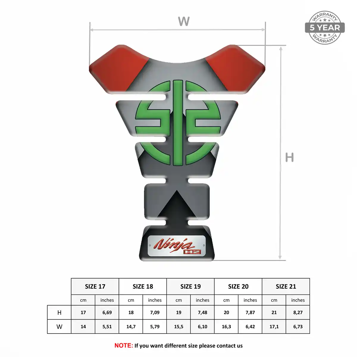 Kawasaki Tank Guard Protector Motorcycle Exclusive Series