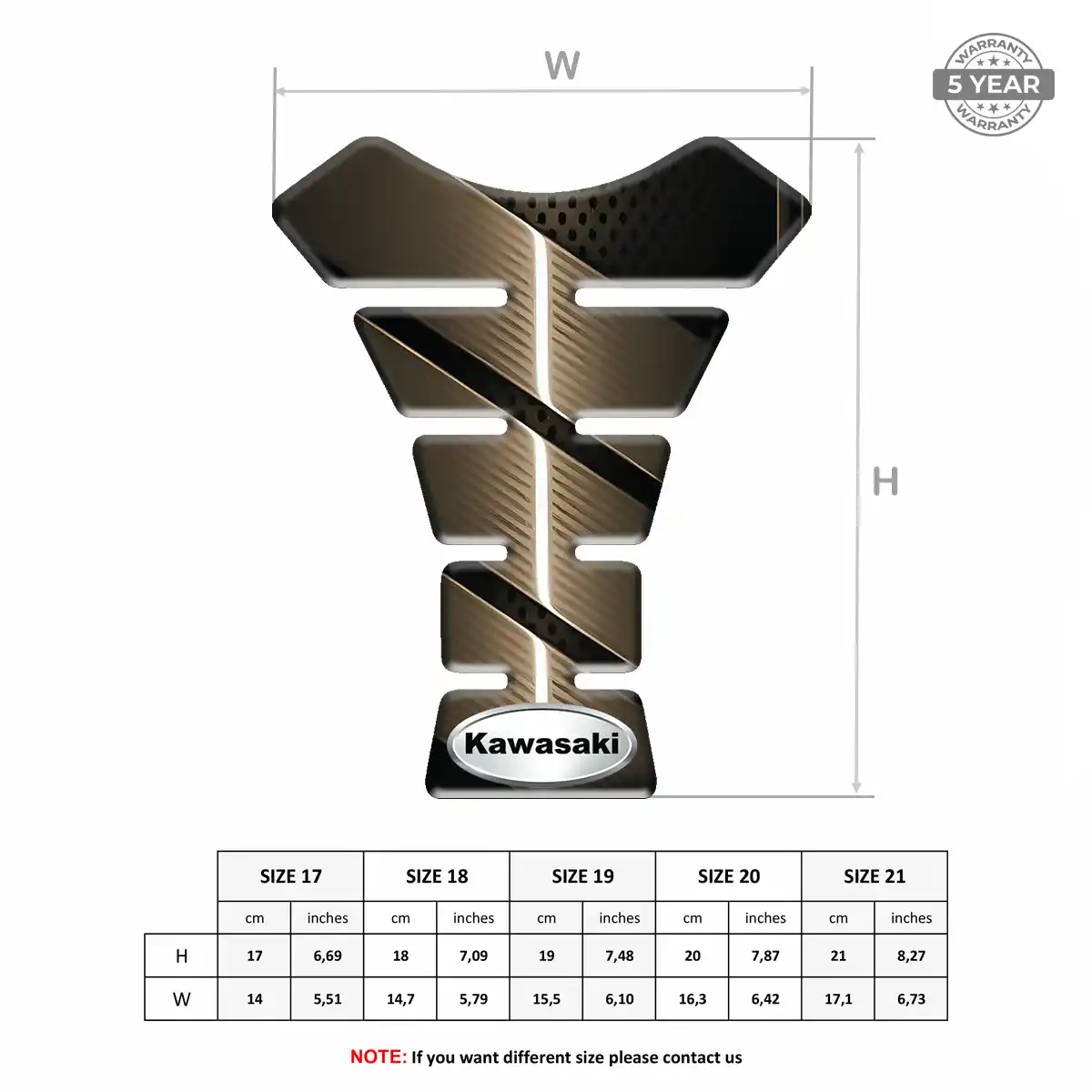 Kawasaki Tank Guard Protector Opulent Line