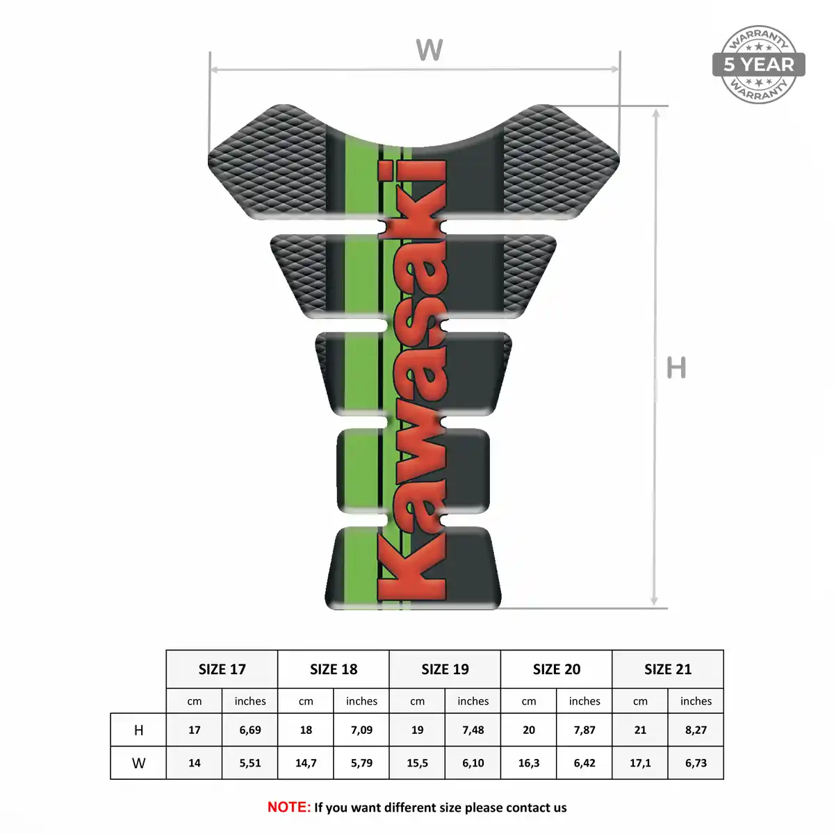 Kawasaki Tank Guard Protector Refined Design