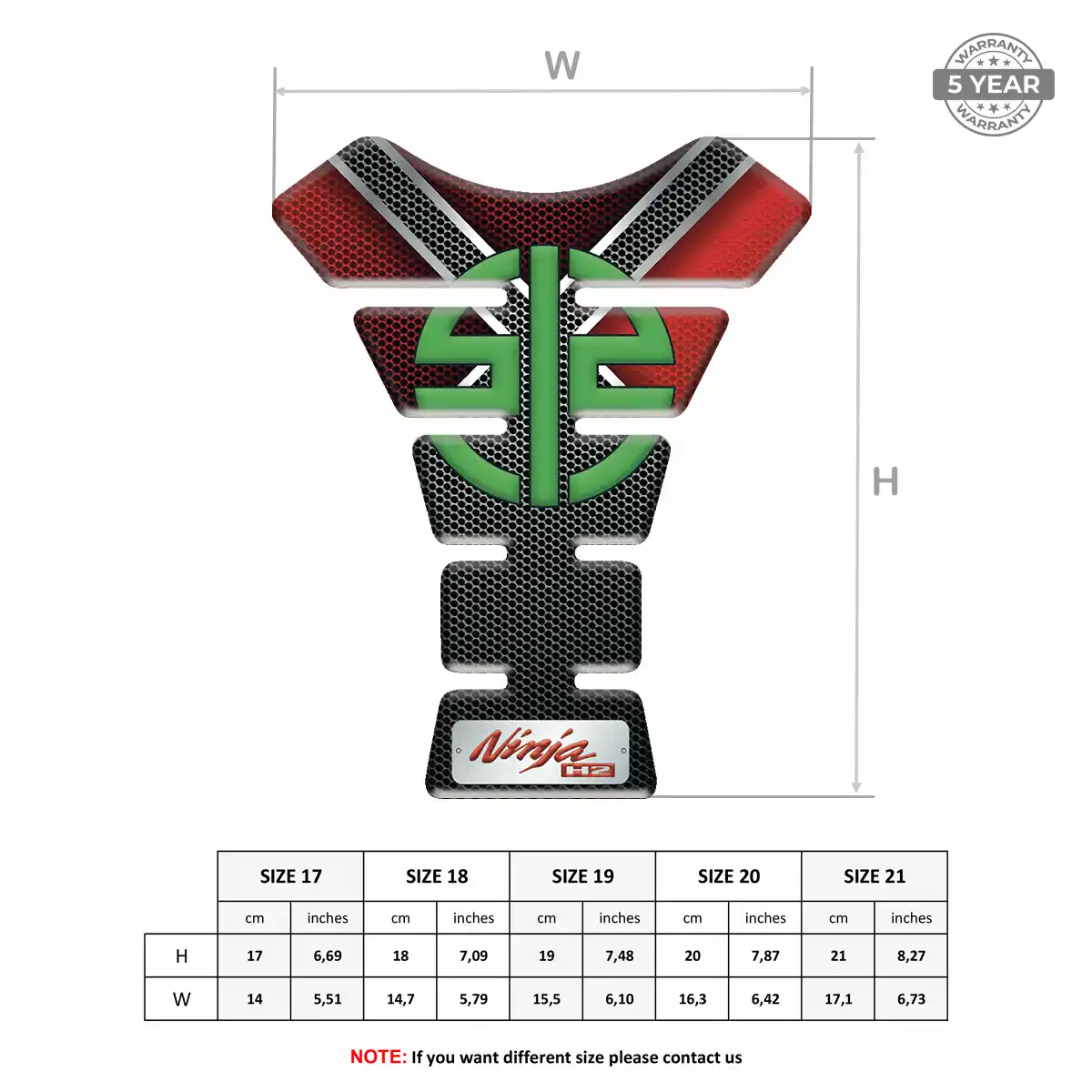 Kawasaki Tank Guards Motorbike Sleek Style