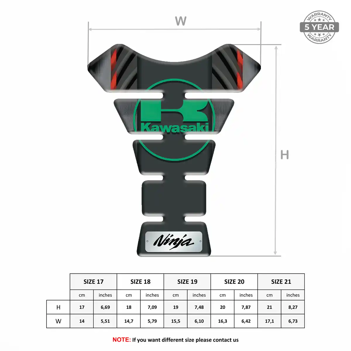 Kawasaki Tank Guards Motorcycle Prestige Line
