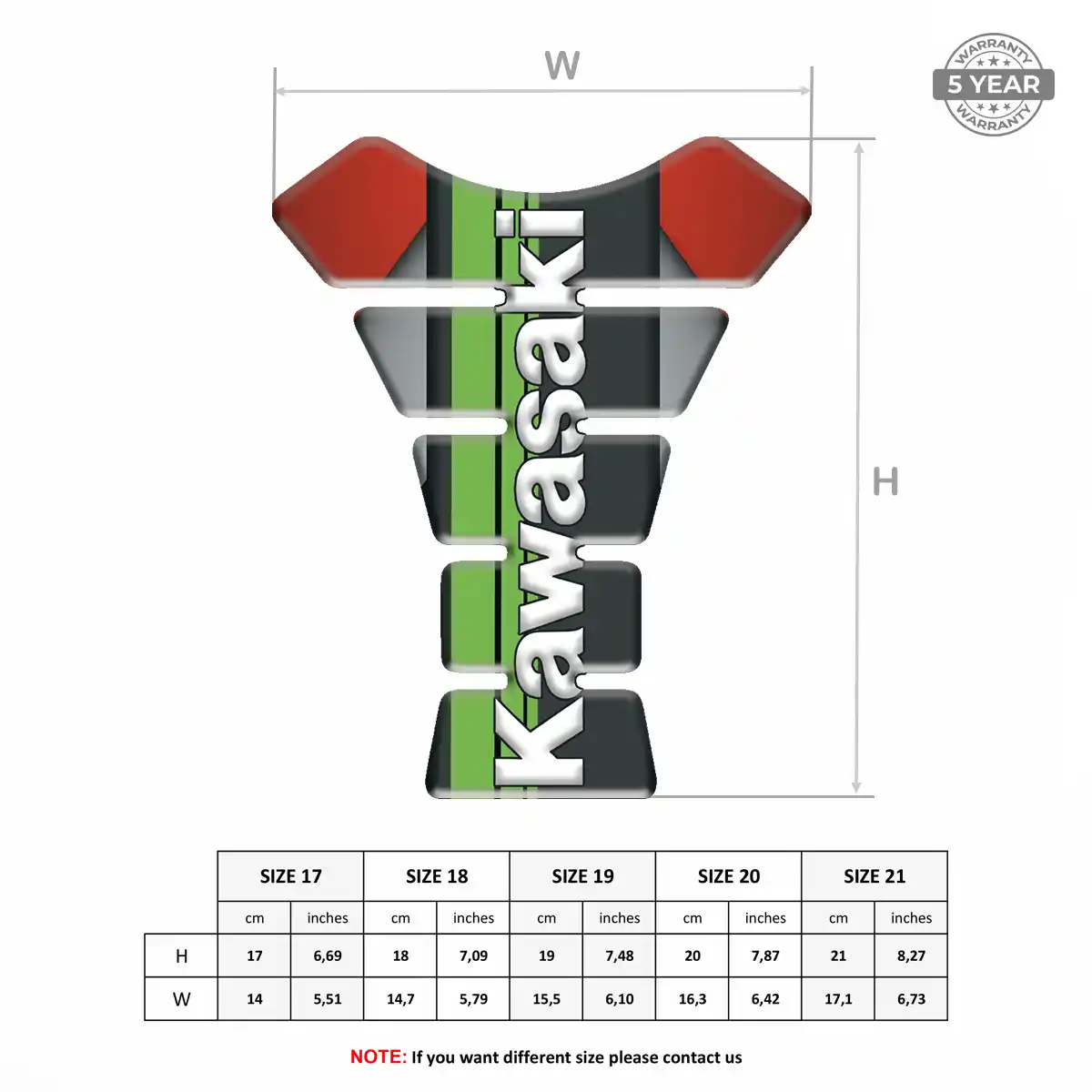 Kawasaki Tank Pad Fuse Motorcycle Refined Design
