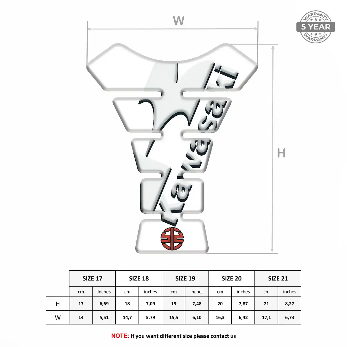 Kawasaki Tank Pad Fuse Noble Edition