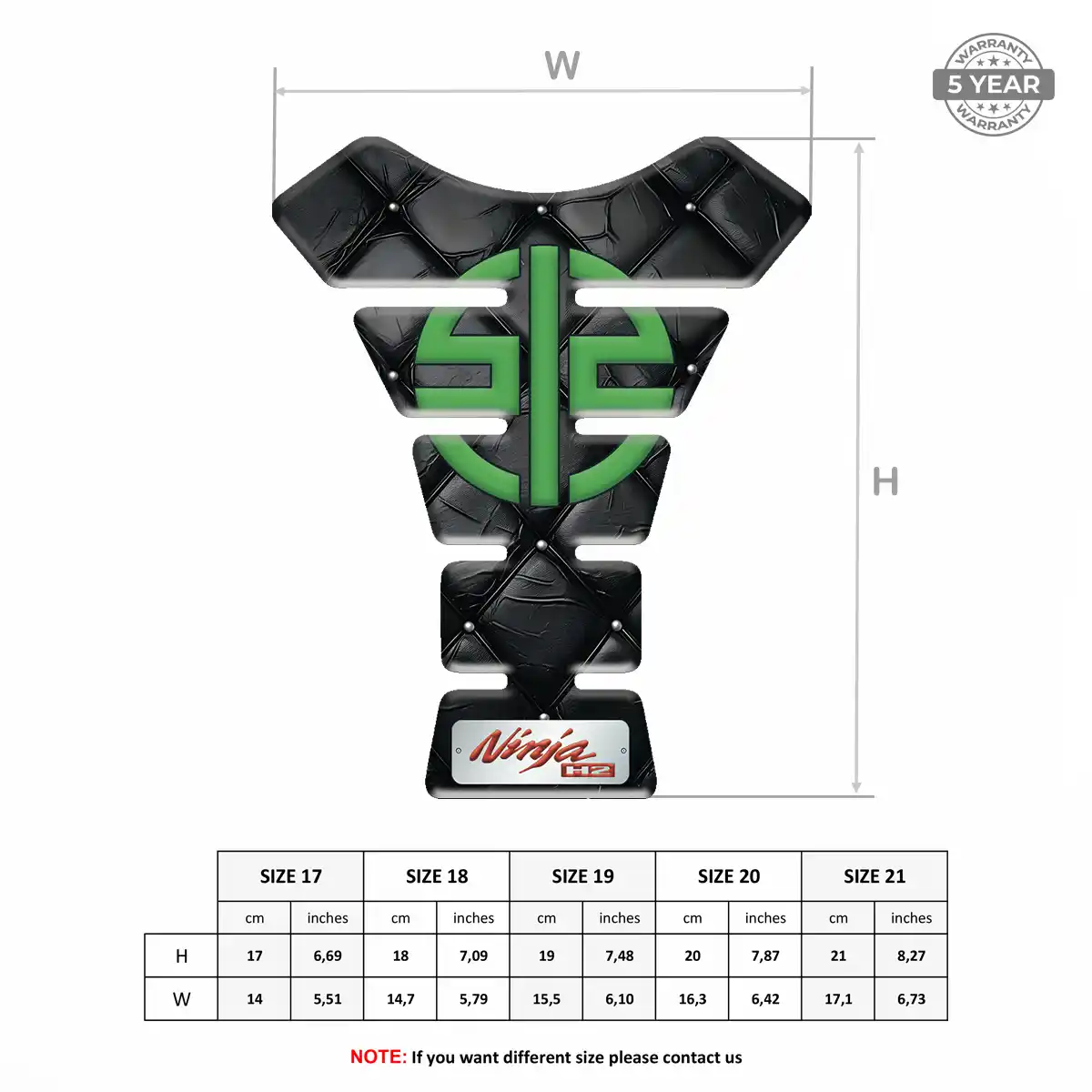 Kawasaki Tank Pad Guard Motorbike Prime Quality