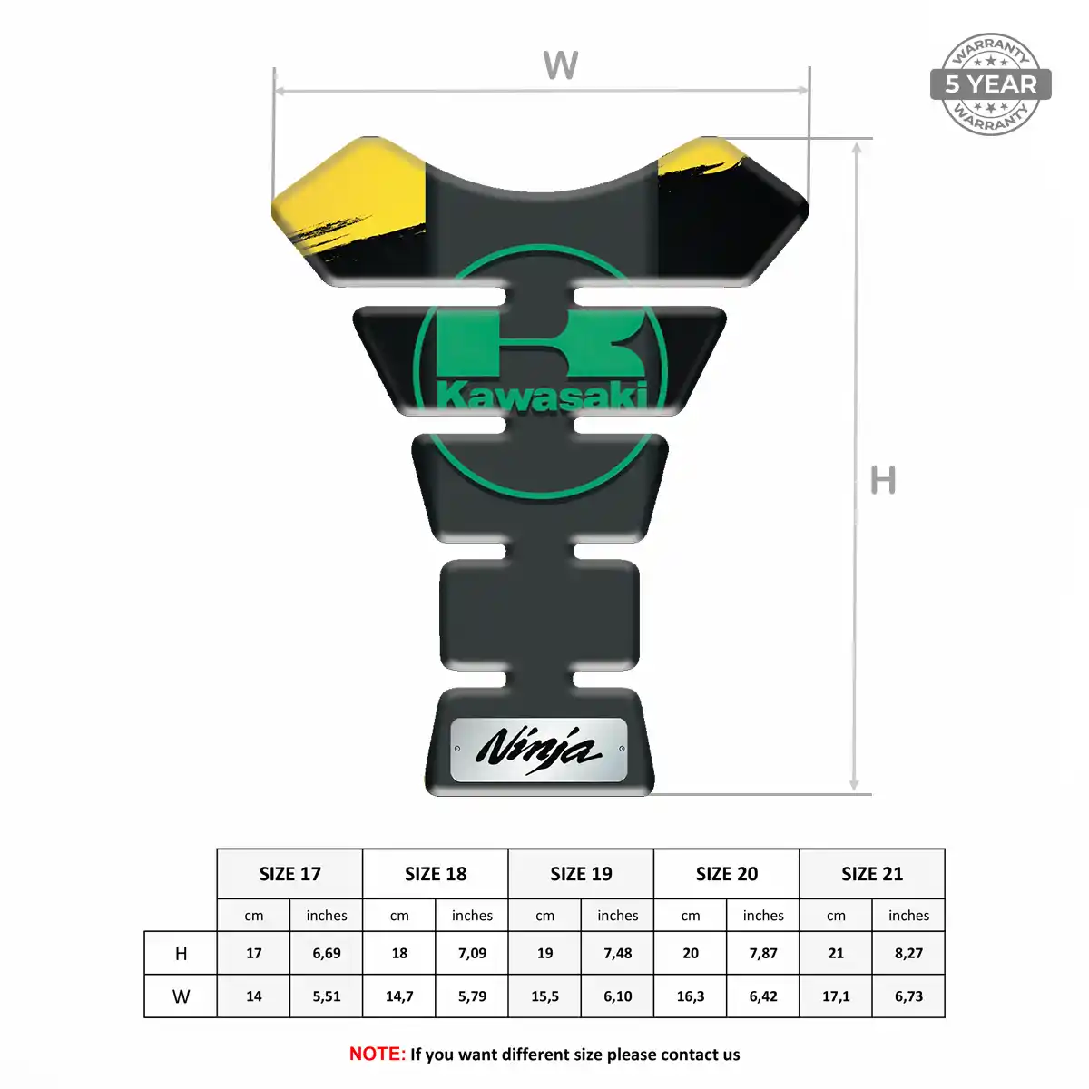 Kawasaki Tank Pad Guard Motorcycle Elite Edition