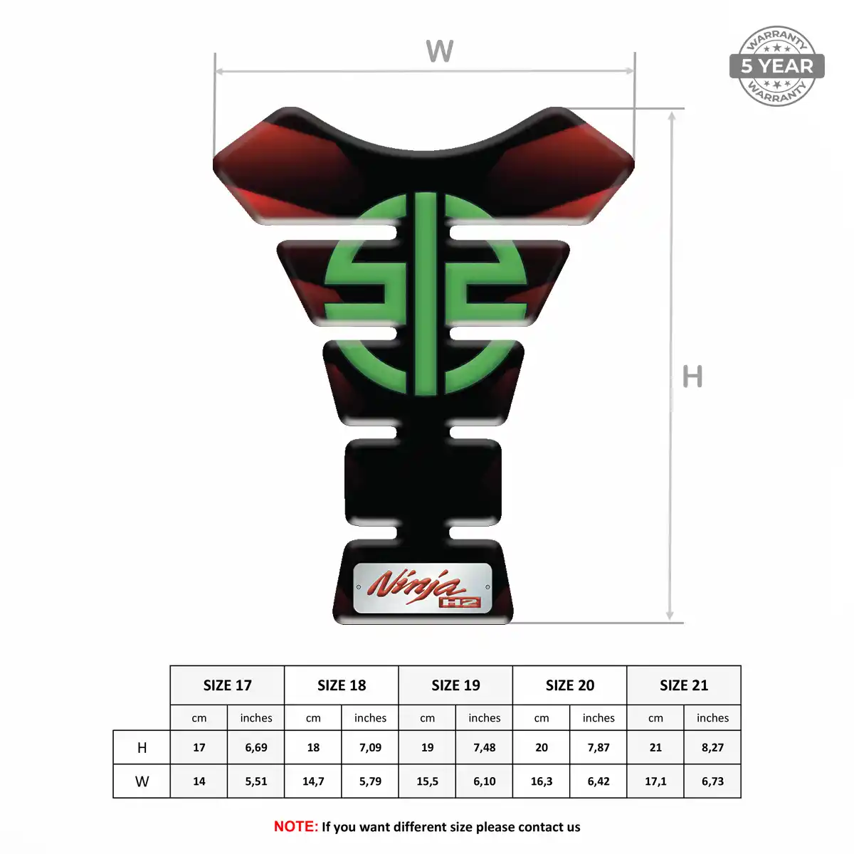 Kawasaki Tank Pad Guard Motorcycle Prestige Line