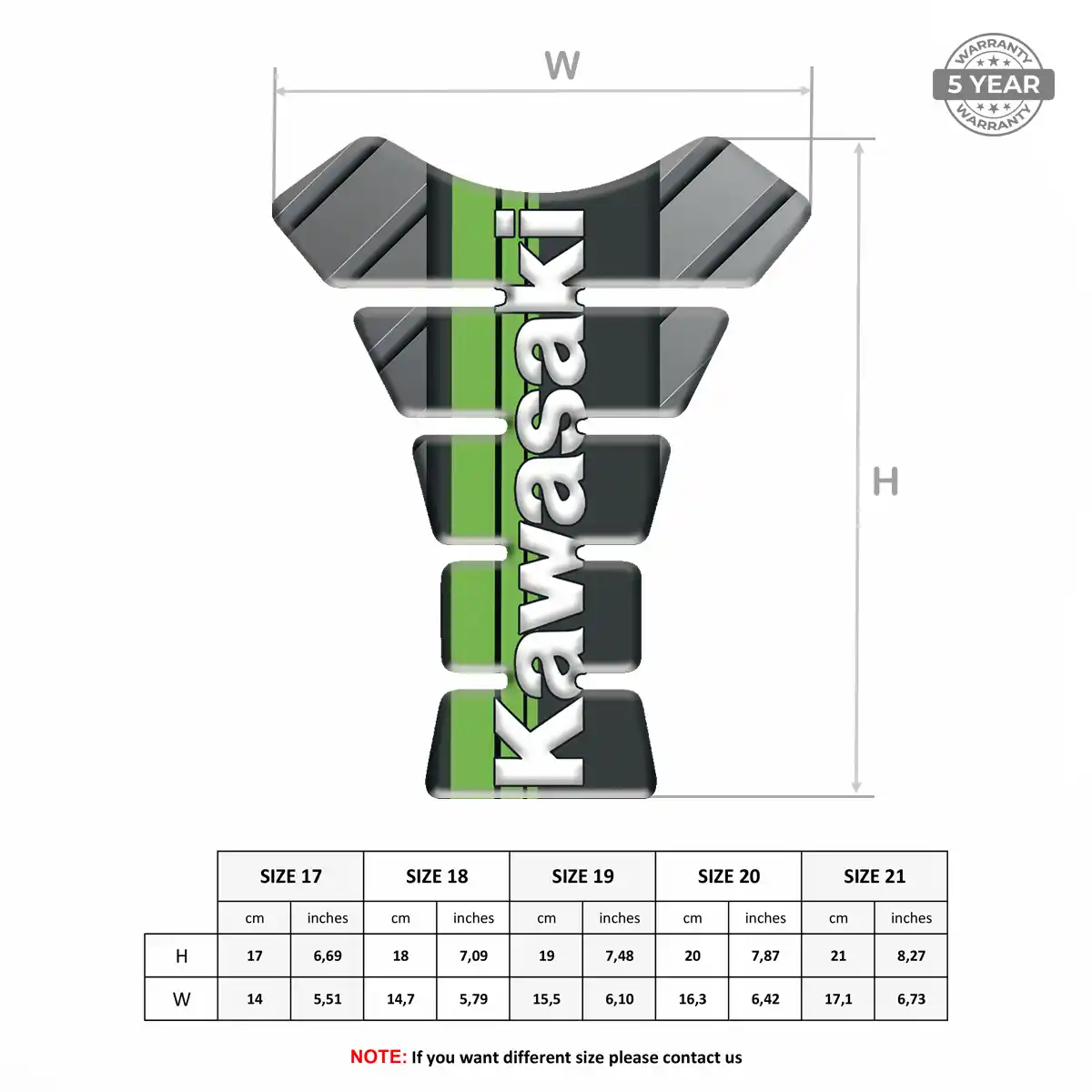 Kawasaki Tank Pad Guard Motorcycle Prime Quality