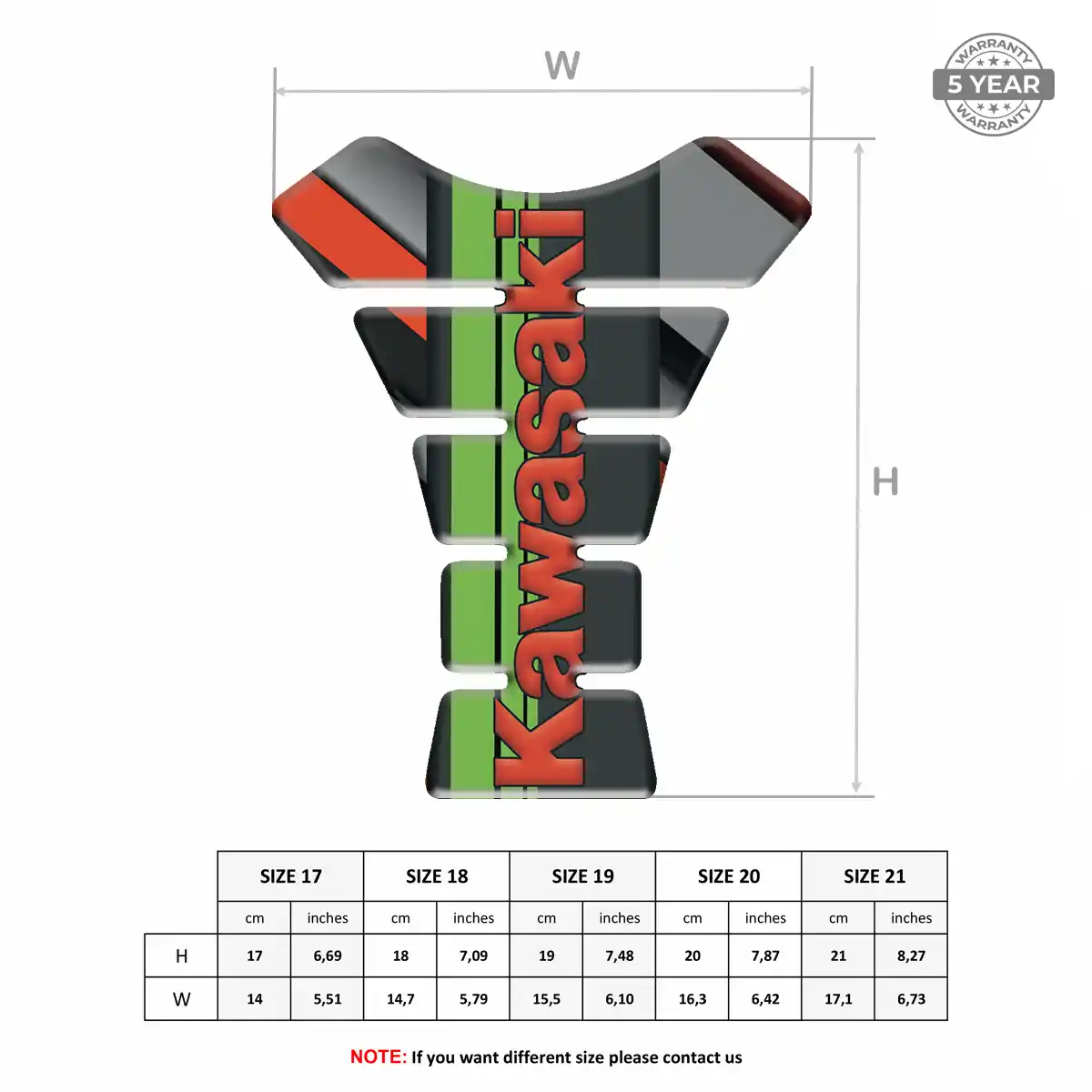 Kawasaki Tank Pad Guard Motorcycle Superior Craft
